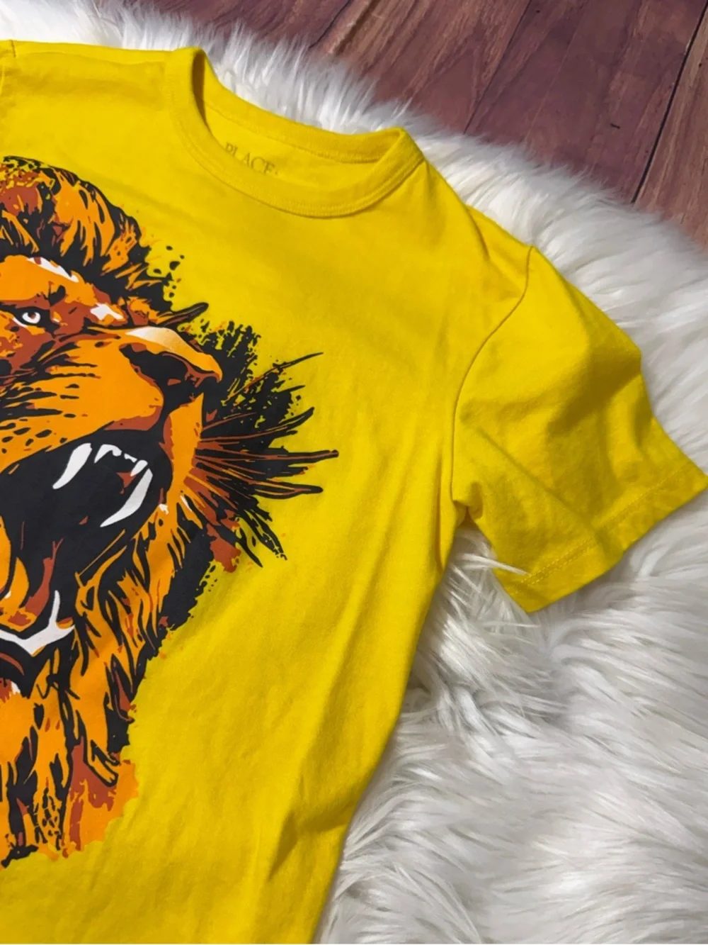 The Children’s Place Yellow Graphic Short Sleeve Shirt- Boys Size M (7/8)